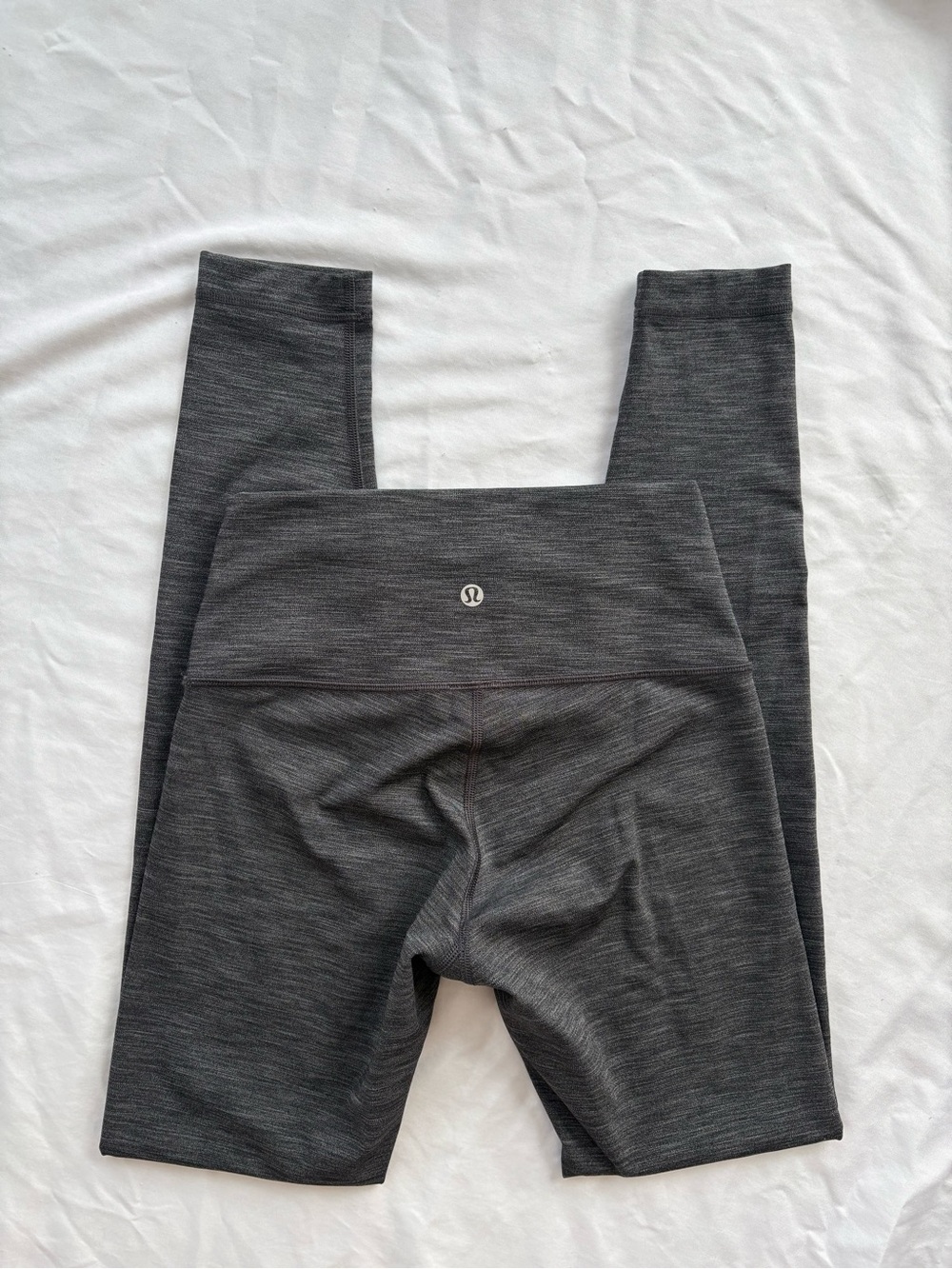 Lululemon High Rise Heathered Gray Leggings Size 4 28” Inseam